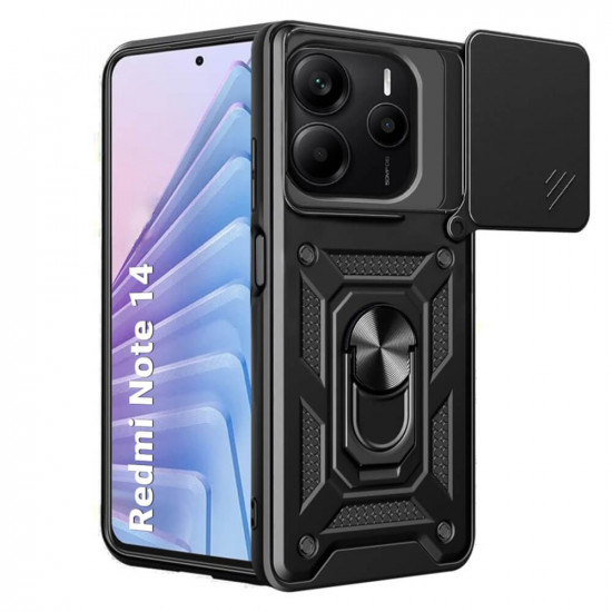 Bodycell Armor Slide Cover Case Xiaomi Note 14 4G Black