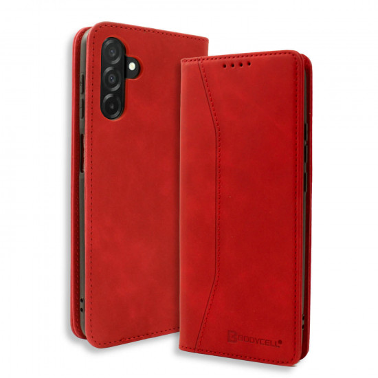 Bodycell Book Case Pu Leather Samsung A37 5G Red