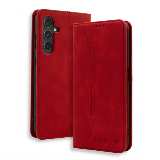 Bodycell Book Case Pu Leather Samsung S26 Plus 5G Red