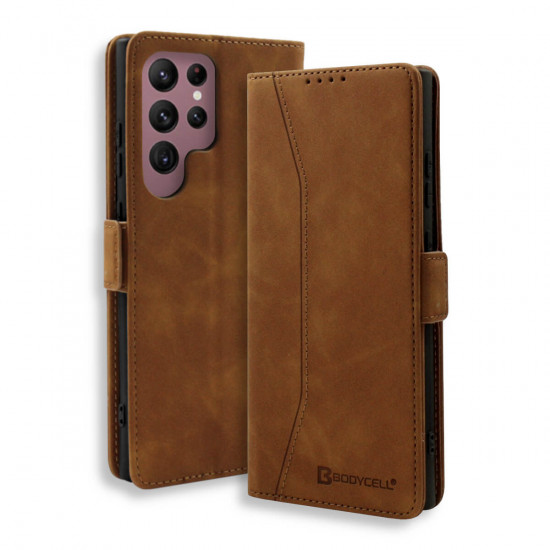 Bodycell Book Case Pu Leather Samsung S26 Ultra 5G Brown