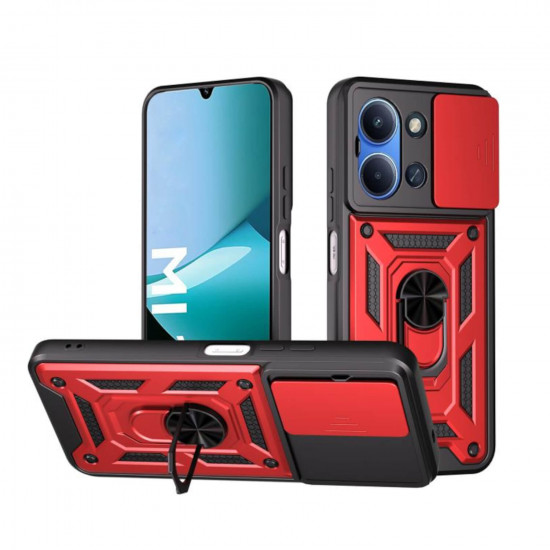 Bodycell Armor Slide Cover Case Xiaomi Redmi 15C 4G/Poco C85 4G Red