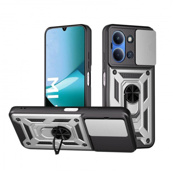 Bodycell Armor Slide Cover Case Xiaomi Redmi 15C 4G/Poco C85 4G Silver