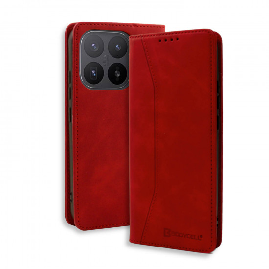 Bodycell Book Case Pu Leather Xiaomi 17T Pro Red