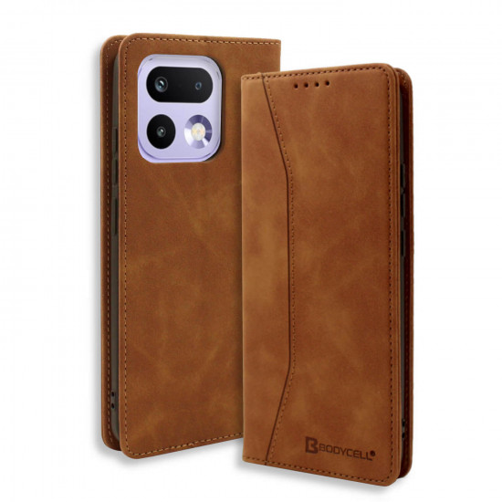 Bodycell Book Case Pu Leather Realme 16 Pro  Brown