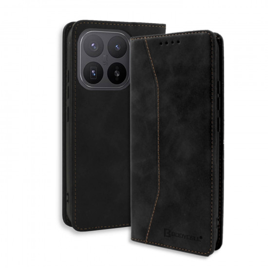 Bodycell Book Case Pu Leather Xiaomi 17T Pro Black