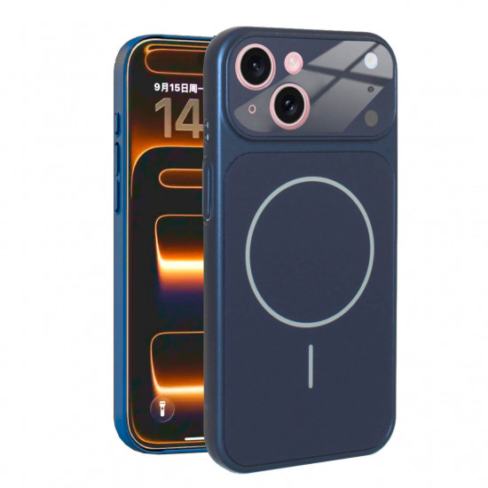 Bodycell AG Glass Magsafe Cover iPhone 15 Blue