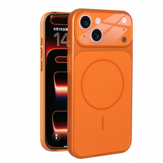 Bodycell AG Glass Magsafe Cover iPhone 15 Orange