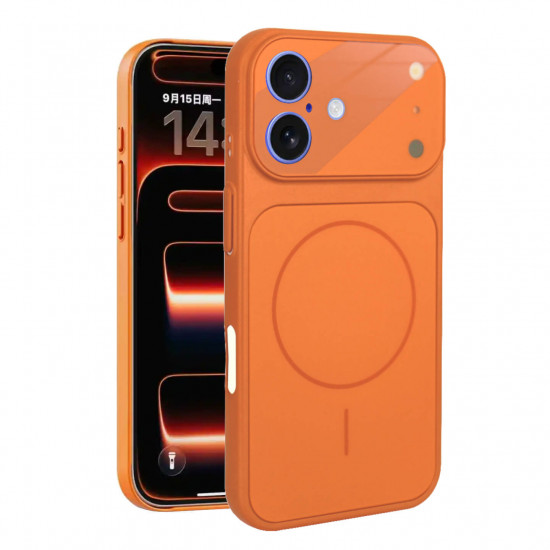 Bodycell AG Glass Magsafe Cover iPhone 16 Orange