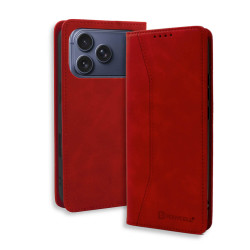 Bodycell Book Case Pu Leather iPhone 18 Pro Red