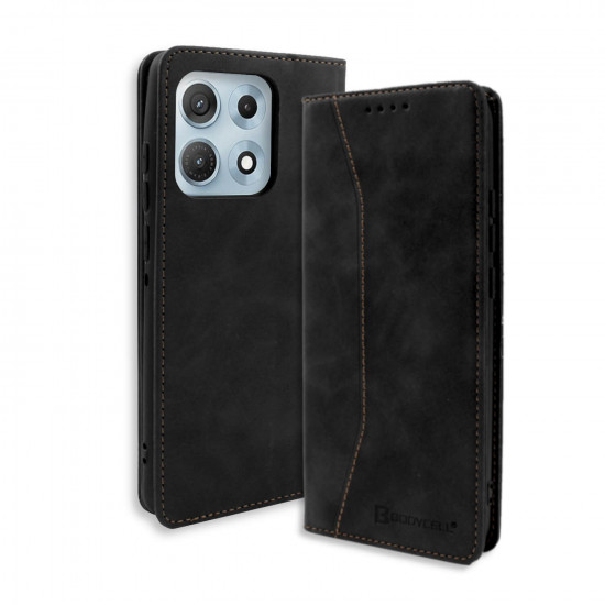 Bodycell Book Case Pu Leather Motorola Edge 70 Max Black