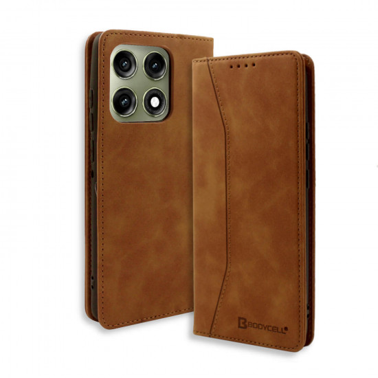 Bodycell Book Case Pu Leather Motorola Edge 70 Pro/70 Pro Plus Brown