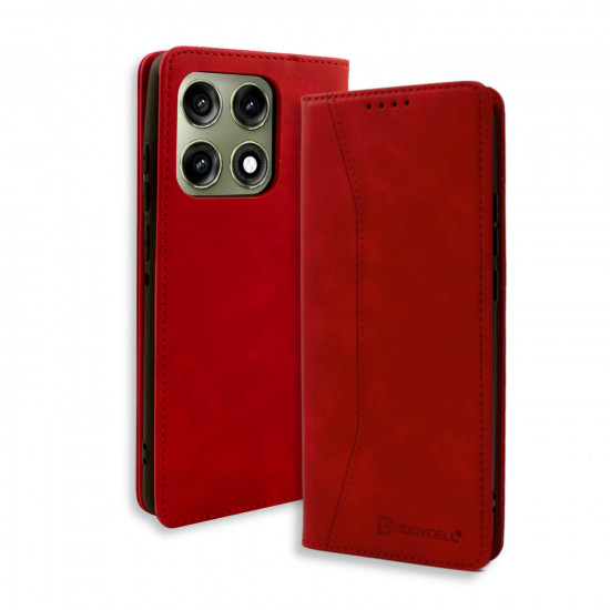 Bodycell Book Case Pu Leather Motorola Edge 70 Pro/70 Pro Plus Red