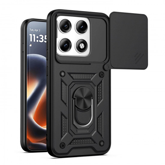 Bodycell Armor Slide Cover Case Motorola Edge 70 Pro/70 Pro Plus Black