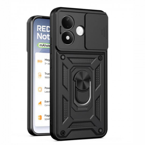 Bodycell Armor Slide Cover Case Xiaomi Note 17 4G/5G Black