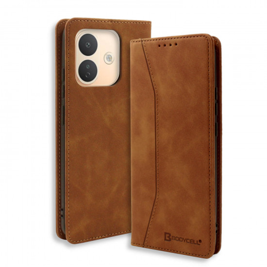 Bodycell Book Case Pu Leather Xiaomi Note 17 Pro 5G Brown