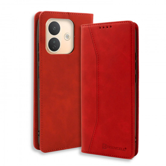 Bodycell Book Case Pu Leather Xiaomi Note 17 Pro 5G Red