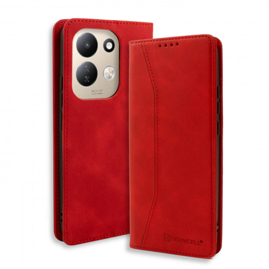 Bodycell Book Case Pu Leather Xiaomi Redmi 17 4G/5G Red