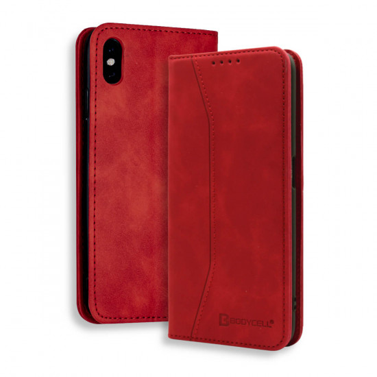 Bodycell Book Case Pu Leather iPhone X/XS Red