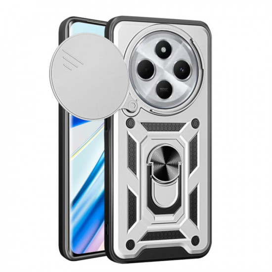 Bodycell Armor Slide Cover Case Xiaomi Redmi 14C 4G/Poco C75 Silver