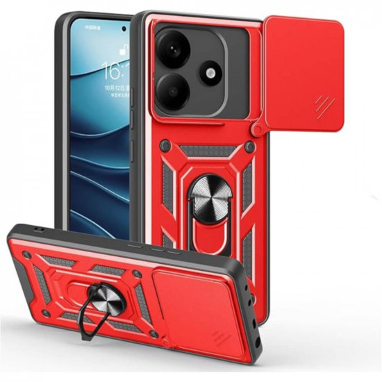 Bodycell Armor Slide Cover Case Xiaomi Note 14 4G Red
