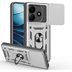 Bodycell Armor Slide Cover Case Xiaomi Note 14 4G Silver