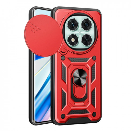 Bodycell Armor Slide Cover Case Xiaomi Note 14 Pro 4G Red