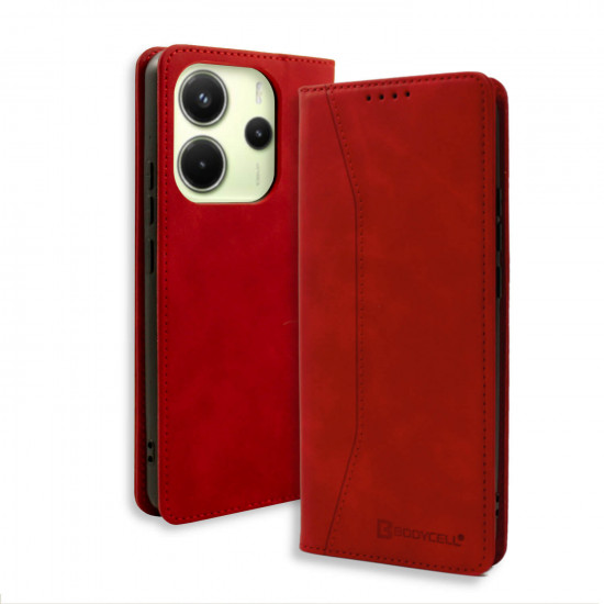 Bodycell Book Case Pu Leather Xiaomi Note 14 5G Red