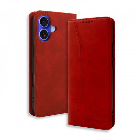 Bodycell Book Case Pu Leather iPhone 17  Red