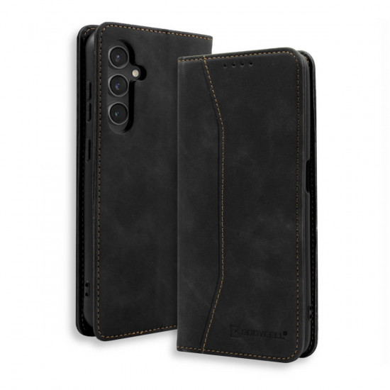 Bodycell Book Case Pu Leather Samsung S25 FE Black
