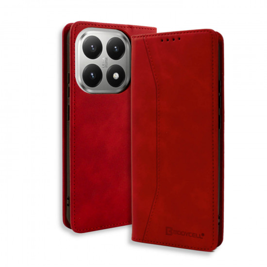 Bodycell Book Case Pu Leather Xiaomi 15T Pro Red