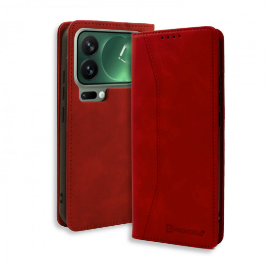 Bodycell Book Case Pu Leather Xiaomi 17 Pro  Red