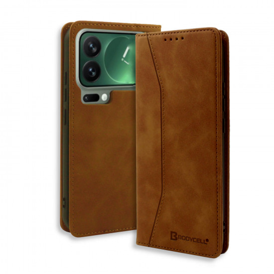 Bodycell Book Case Pu Leather Xiaomi 17 Pro Max Brown
