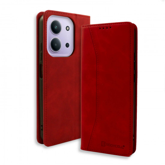 Bodycell Book Case Pu Leather Xiaomi Redmi 15C 5G/Poco C85 5G Red