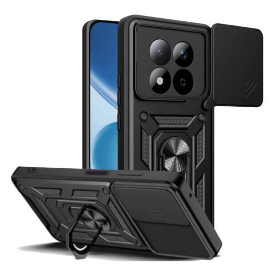 Bodycell Armor Slide Cover Case Xiaomi Note 15 Pro 4G Black