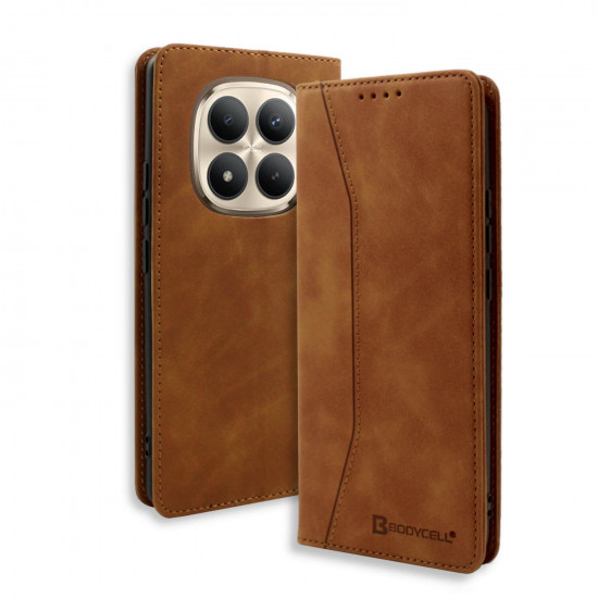 Bodycell Book Case Pu Leather Xiaomi Note 15 Pro 5G Brown