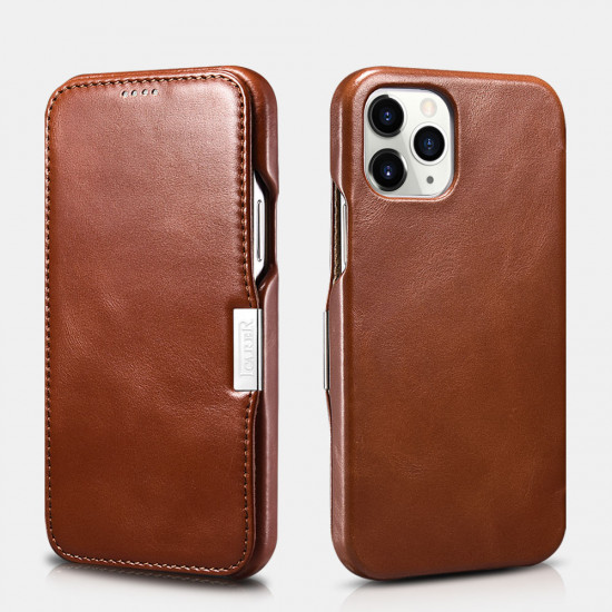 iCarer RIX 1211 iPhone 12 Pro Max Side-Open Brown