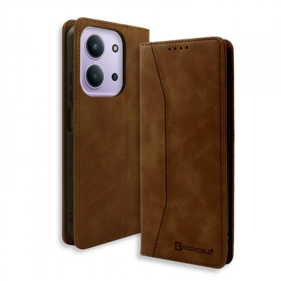 Bodycell Book Case Pu Leather Xiaomi Redmi 15C 5G/Poco C85 5G Brown