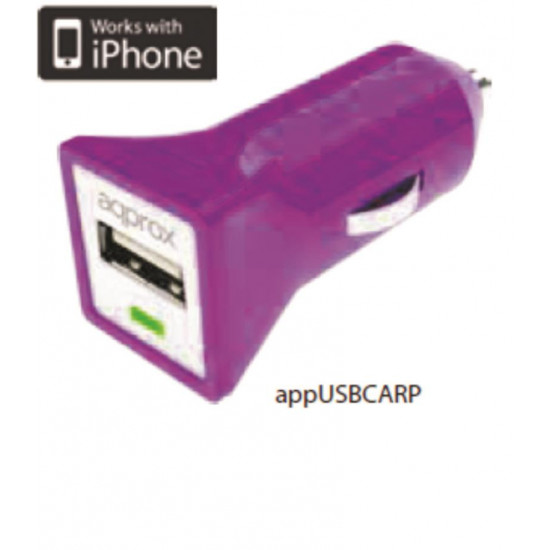 APPROX ΦΟΡΤΙΣΤΗΣ ΑΥΤΟΚΙΝΗΤΟΥ USB 5VDC/1A ΜΩΒ