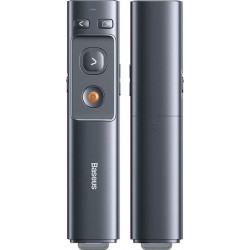 BASEUS ORANGE DOT, ΚΟΚΚΙΝΟ LASER ΥΠΟΔΕΙΞΗΣ ΠΑΡΟΥΣΙΑΣΕΩΝ, ΜΕ ΠΛΗΚΤΡΑ SLIDESHOW, ΓΚΡΙ