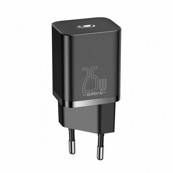 BASEUS SUPER SΙ, ΦΟΡΤΙΣΤΗΣ ΓΡΗΓΟΡΗΣ ΦΟΡΤΙΣΗΣ, 1 ΘΥΡΑ, 25W, ΜΑΥΡΟΣ