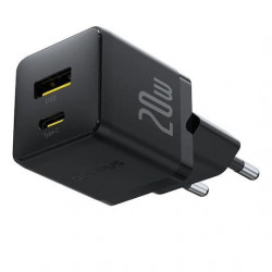 BASEUS PALM ΦΟΡΤΙΣΤΗΣ ΓΡΗΓΟΡΗΣ ΦΟΡΤΙΣΗΣ, 2 ΘΥΡΕΣ, 20W, ΜΑΥΡΟΣ