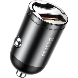 BASEUS TINY STAR MINI, ΦΟΡΤΙΣΤΗΣ ΑΥΤΟΚΙΝΗΤΟΥ ΓΡΗΓΟΡΗΣ ΦΟΡΤΙΣΗΣ, 1 ΘΥΡΑ, 30W, ΓΚΡΙ