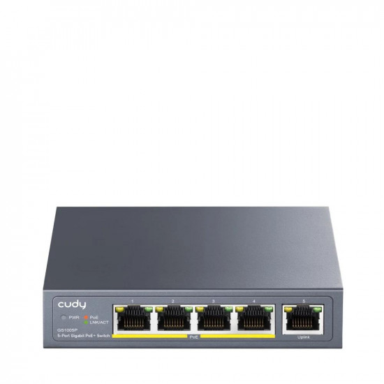 CUDY GS1005PTS1 5-PORT GIGABIT POE+ SWITCH WITH 1 SFP PORT 120W V2.0