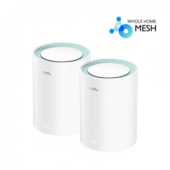 CUDY M1300 AC1200 DUAL BAND WIFI MESH SYSTEM, 2 PACK