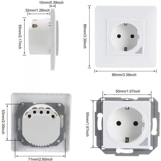 COOLSEER COL-WSP02WE ΕΞΥΠΝΗ ΠΡΙΖΑ ΤΟΙΧΟΥ ΣΟΥΚΟ, 16A, WIFI