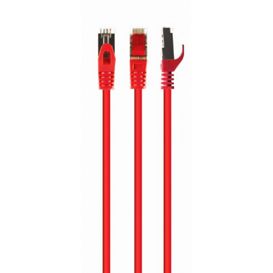 CABLEXPERT ΚΑΛΩΔΙΟ S/FTP CAT6A 0.5m, LSZH, ΚΟΚΚΙΝΟ