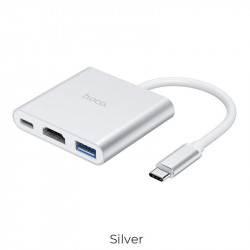 HOCO HB14 TYPE-C HUB EASY USE ΜΕ USB3.0+HDMI+PD