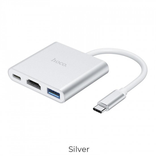 HOCO HB14 TYPE-C HUB EASY USE ΜΕ USB3.0+HDMI+PD