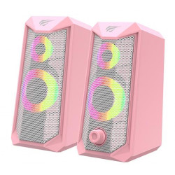 HAVIT SK202 ΗΧΕΙΑ 2.0, USB 2.0, ΜΕ LED, ΡΟΖ