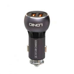 LDNIO C503Q ΦΟΡΤΙΣΤΗΣ ΑΥΤΟΚΙΝΗΤΟΥ QC3.0, 2 PORTS + 1M LIGHTNING CABLE